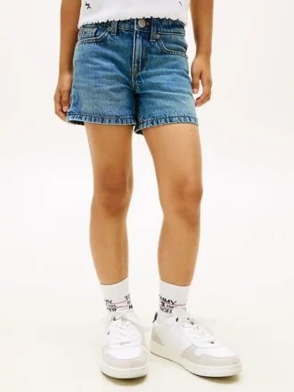 Pantalones cortos vaqueros ajustados para niña