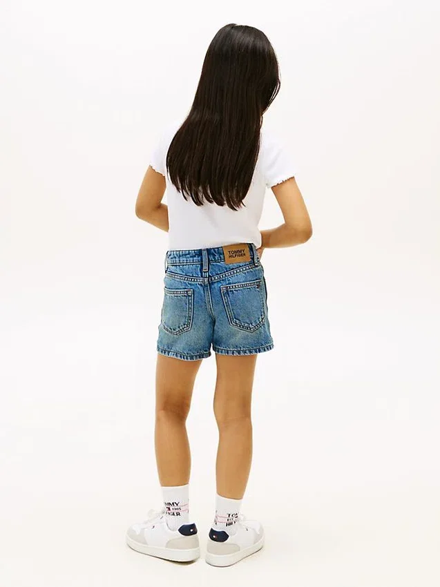 Pantalones cortos vaqueros ajustados para niña Pantalones cortos vaqueros ajustados para niña