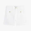 Pantalones cortos vaqueros con bolsillo y botón dorado Pantalones cortos vaqueros con bolsillo y botón dorado