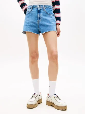 Pantalones cortos vaqueros con dobladillo sin rematar de Tommy Jeans
