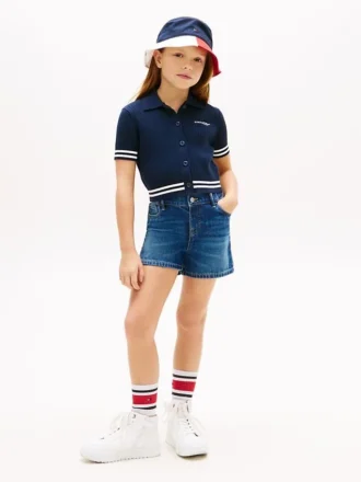 Pantalones cortos vaqueros sin cremallera para niño