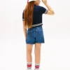 Pantalones cortos vaqueros sin cremallera para niño