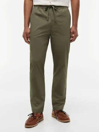 Pantalones de algodón elástico Pantalones de algodón elástico