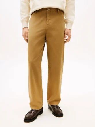 Pantalones de carpintero de corte regular teñidos en prenda