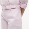 Pantalones de cintura ancha con cinturón para niña Pantalones de cintura ancha con cinturón para niña