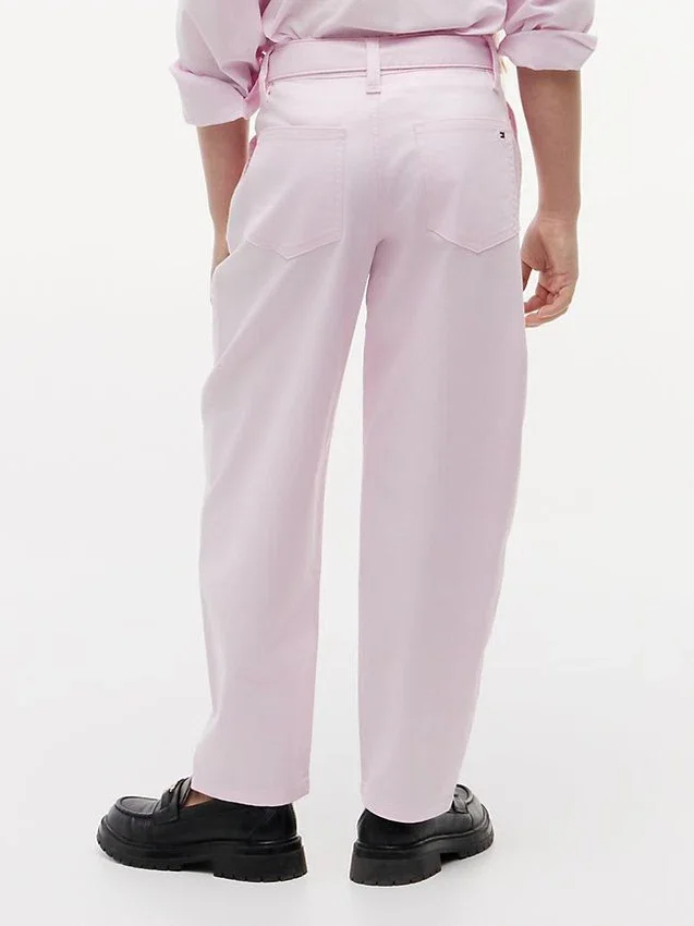 Pantalones de cintura ancha con cinturón para niña Pantalones de cintura ancha con cinturón para niña