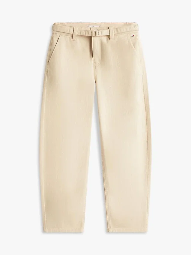 Pantalones de cintura ancha con cinturón para niña Pantalones de cintura ancha con cinturón para niña