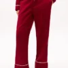 Pantalones de dormir de franela con diseño en espiga
