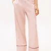 Pantalones de dormir de franela con diseño en espiga