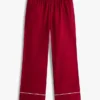 Pantalones de dormir de franela con diseño en espiga