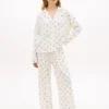 Pantalones de dormir de jersey con estampado floral
