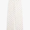 Pantalones de dormir de jersey con estampado floral
