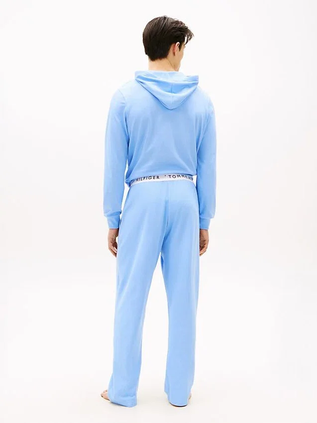 Pantalones de dormir de piqué con logotipo de Hilfiger Pantalones de dormir de piqué con logotipo de Hilfiger