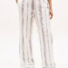 Pantalones de dormir de popelín a rayas Pantalones de dormir de popelín a rayas