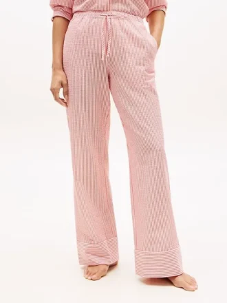 Pantalones de dormir de seersucker a rayas
