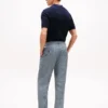 Pantalones de lino con estampado Glen Plaid de New York Label Pantalones de lino con estampado Glen Plaid de New York Label