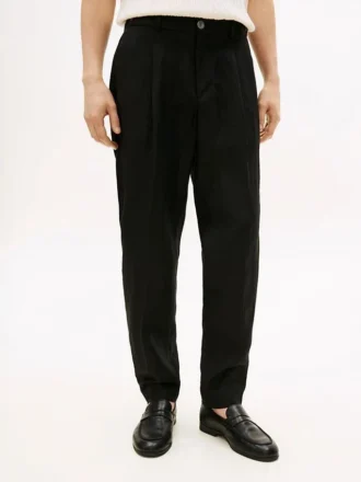 Pantalones de lino entallados de New York Label