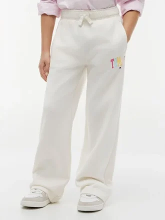 Pantalones de pierna ancha con logotipo Tommy para niña