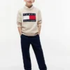 Pantalones de popelín elástico con tacto de papel para niño Pantalones de popelín elástico con tacto de papel para niño