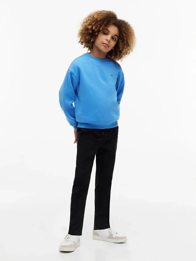 Pantalones de popelín elástico con tacto de papel para niño Pantalones de popelín elástico con tacto de papel para niño