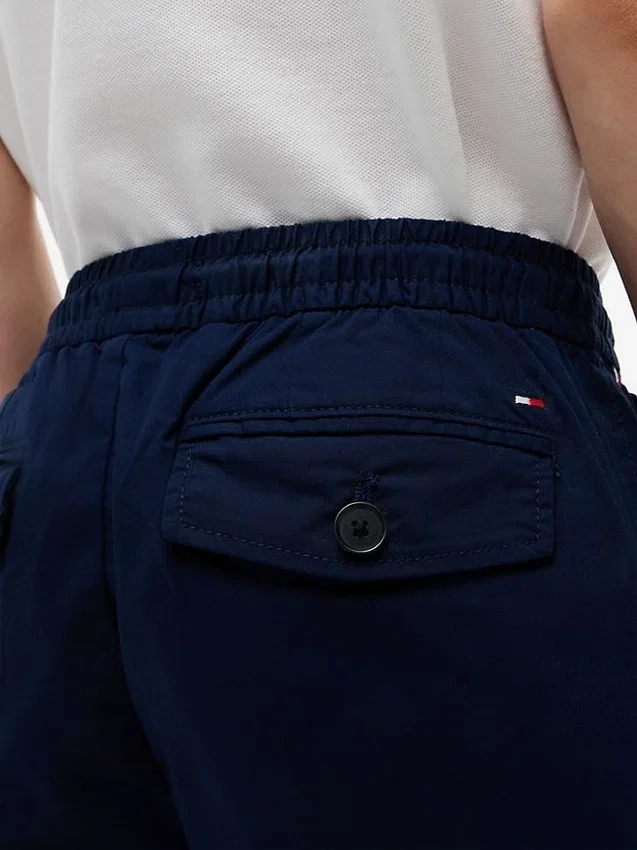 Pantalones de popelín elástico con tacto de papel para niño Pantalones de popelín elástico con tacto de papel para niño