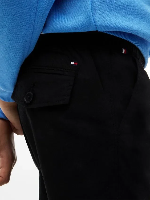 Pantalones de popelín elástico con tacto de papel para niño Pantalones de popelín elástico con tacto de papel para niño