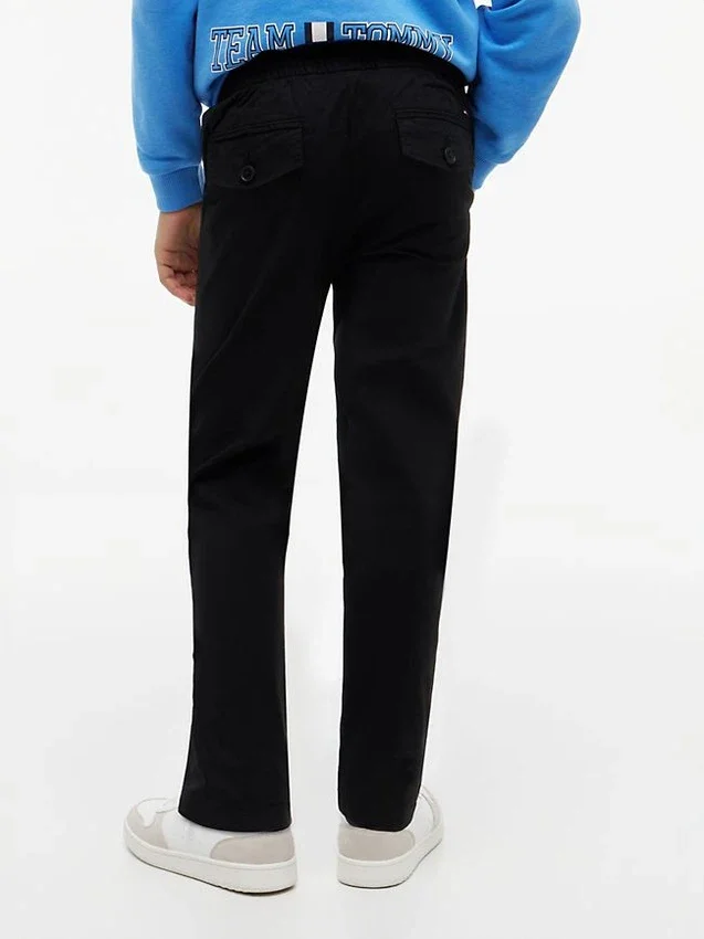 Pantalones de popelín elástico con tacto de papel para niño Pantalones de popelín elástico con tacto de papel para niño