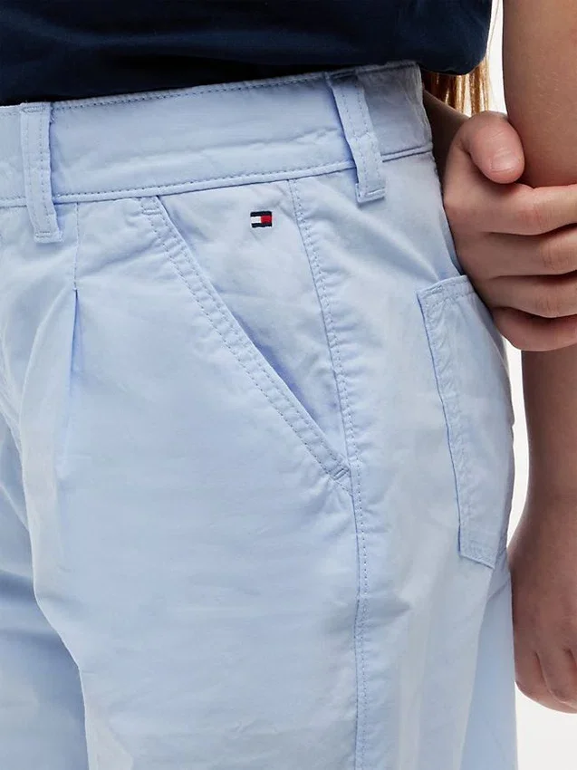 Pantalones de talle alto y pierna ancha para niña Pantalones de talle alto y pierna ancha para niña