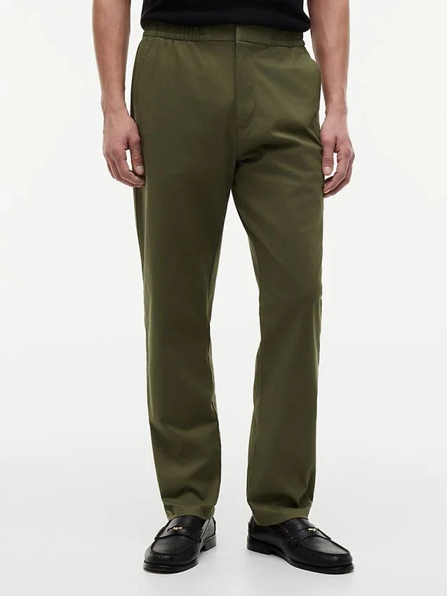 Pantalones Dobby con cintura elástica Pantalones Dobby con cintura elástica