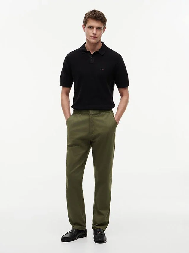 Pantalones Dobby con cintura elástica Pantalones Dobby con cintura elástica