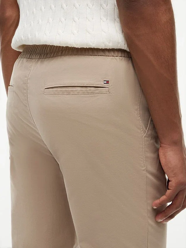 Pantalones Dobby con cintura elástica Pantalones Dobby con cintura elástica