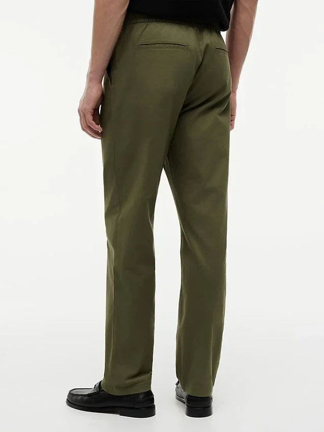 Pantalones Dobby con cintura elástica Pantalones Dobby con cintura elástica