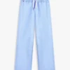 Pantalones elásticos de algodón slub para niño