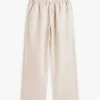 Pantalones elásticos de algodón slub para niño