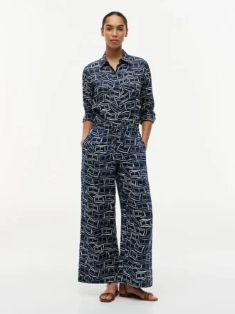 Pantalones holgados de lino sin cremallera