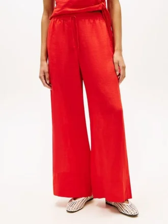 Pantalones holgados de lino sin cremallera