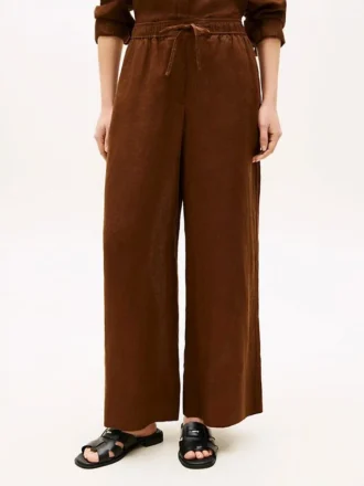 Pantalones holgados de lino sin cremallera