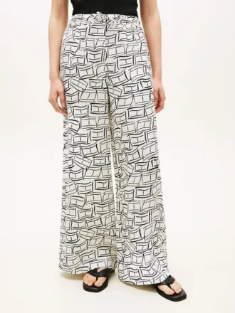 Pantalones holgados de lino sin cremallera