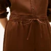 Pantalones holgados de lino sin cremallera