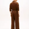 Pantalones holgados de lino sin cremallera