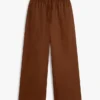 Pantalones holgados de lino sin cremallera