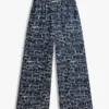 Pantalones holgados de lino sin cremallera