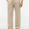 Pantalones holgados de mezcla de algodón y lino Pantalones holgados de mezcla de algodón y lino