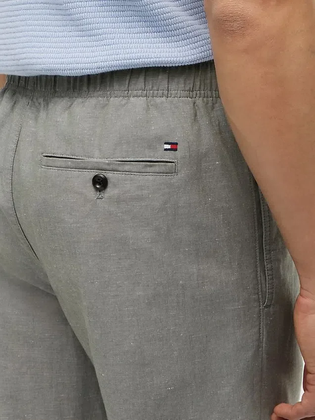 Pantalones holgados de mezcla de algodón y lino Pantalones holgados de mezcla de algodón y lino