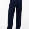 Pantalones holgados de mezcla de lana con tejido seersucker Pantalones holgados de mezcla de lana con tejido seersucker