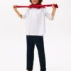 Pantalones holgados de mezcla de lino para niño