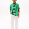 Pantalones holgados de mezcla de lino para niño