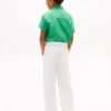 Pantalones holgados de mezcla de lino para niño