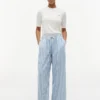 Pantalones ligeros de mezcla de lino sin cremallera Pantalones ligeros de mezcla de lino sin cremallera