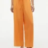 Pantalones ligeros de mezcla de lino sin cremallera Pantalones ligeros de mezcla de lino sin cremallera